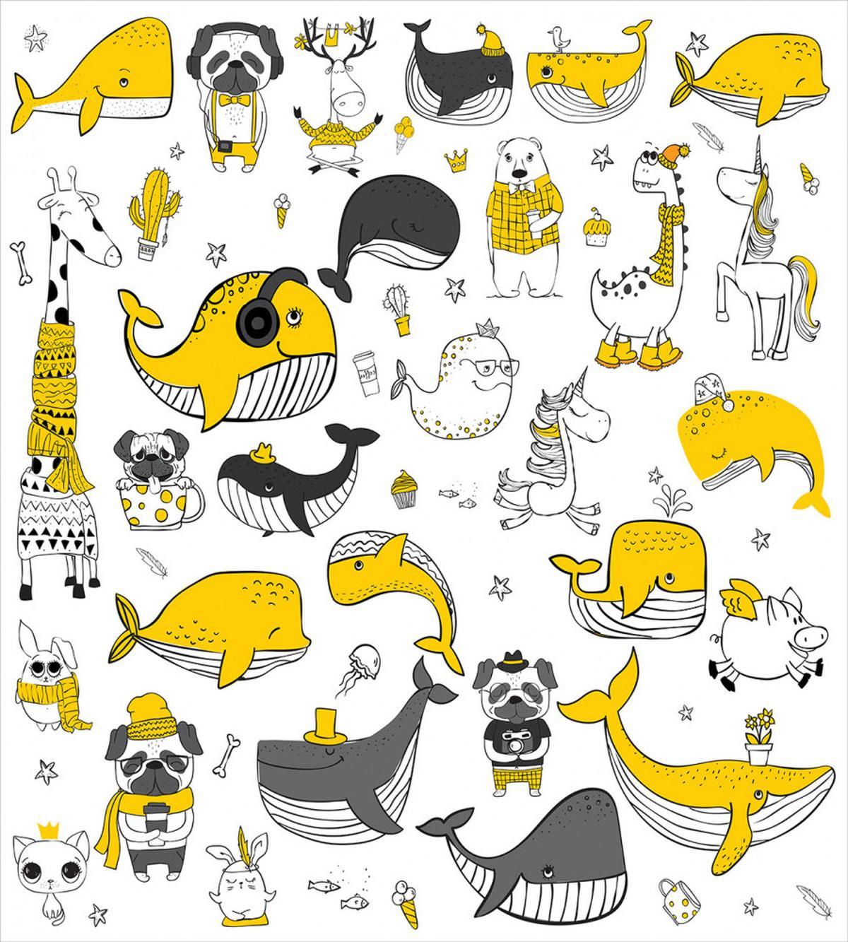 Childish Funny Animals — Pattern