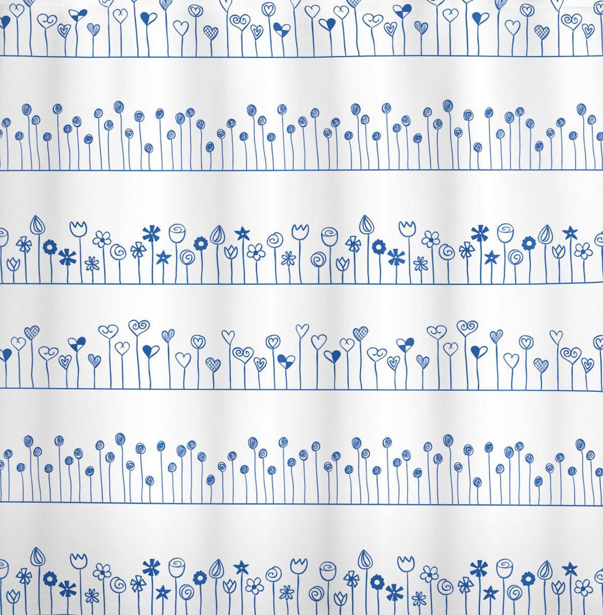 Sketchy Heart and Round Flowers — Pattern
