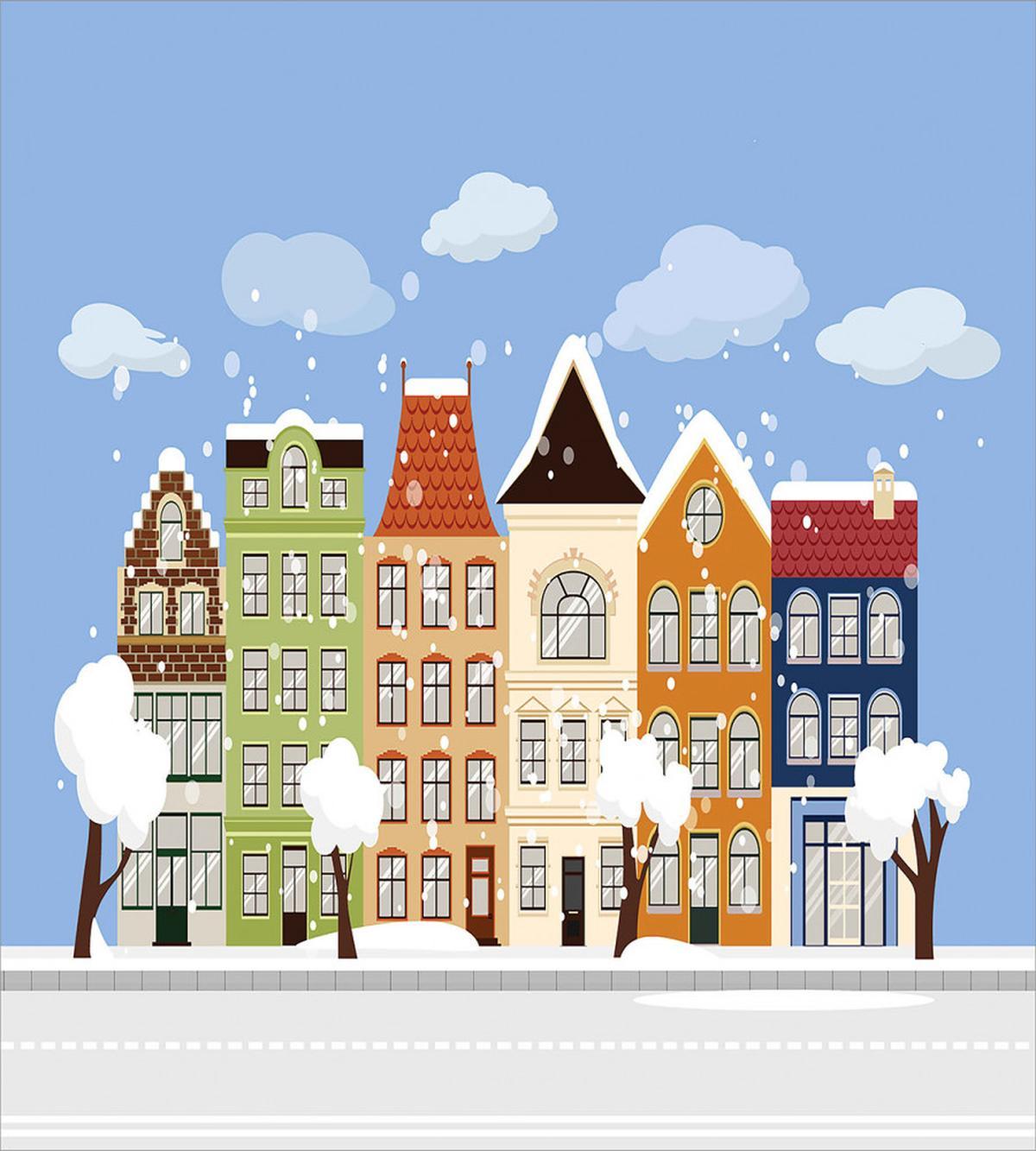 Winter Time Dutch Houses — Pattern