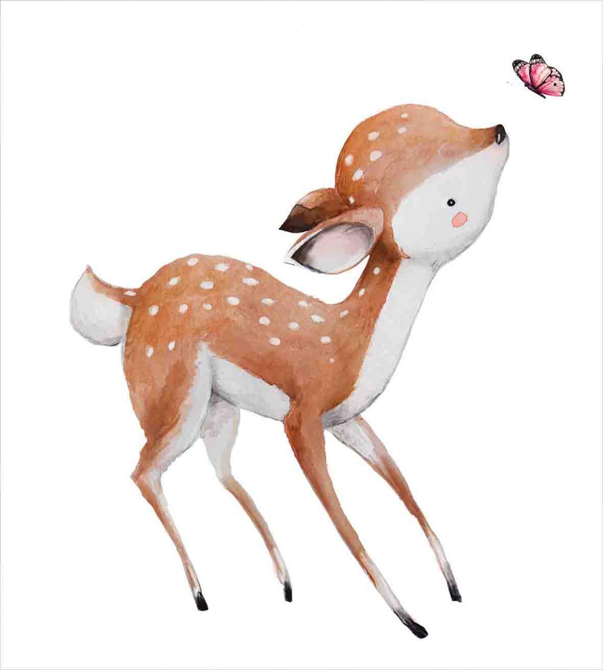 Young Deer and Butterfly — Pattern