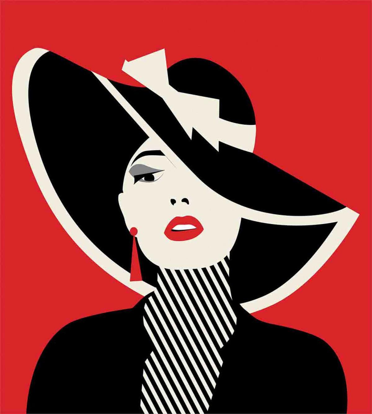 Women with Vintage Hat — Pattern