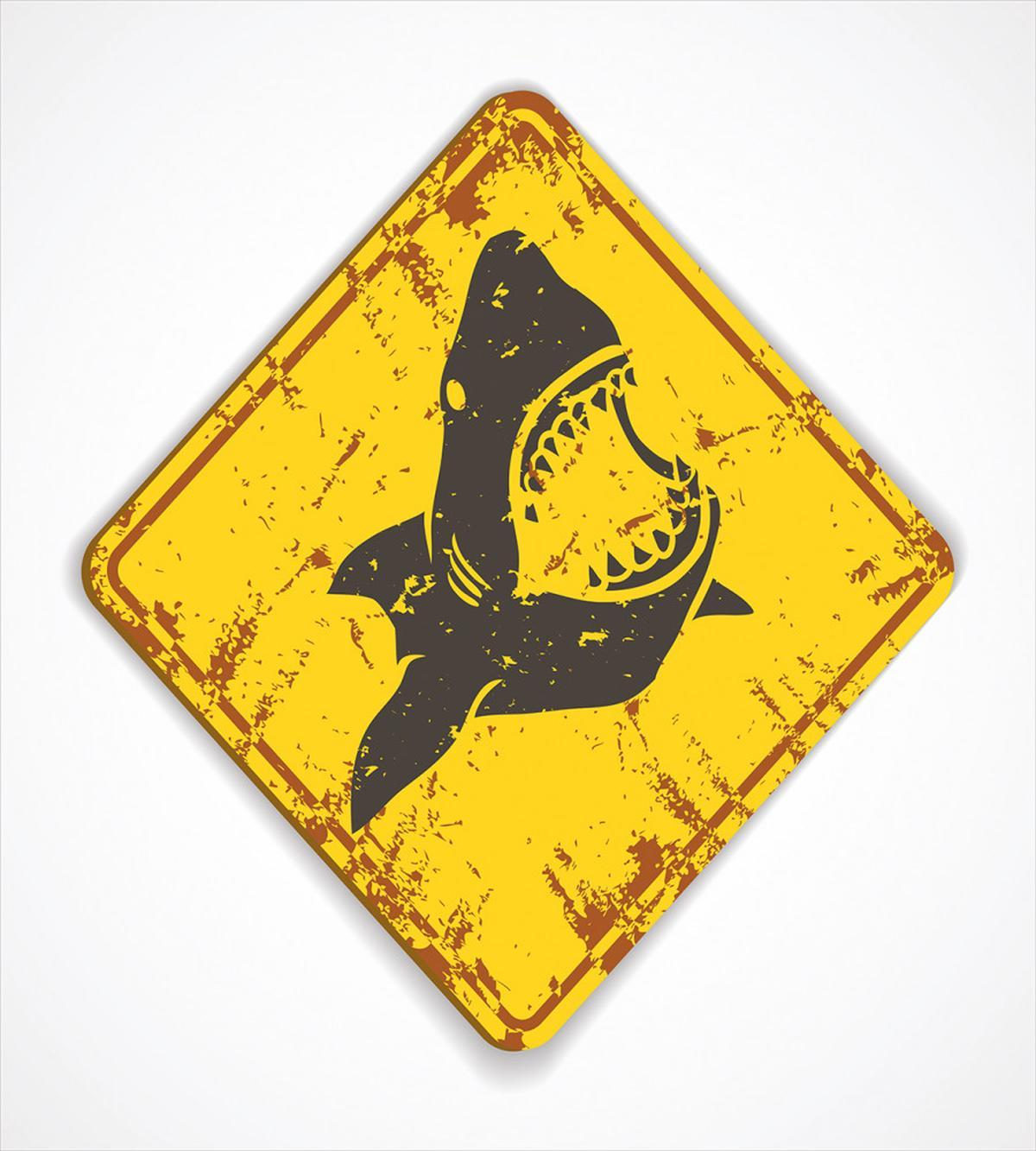 Caution Sgn Sharp Teeth — Pattern
