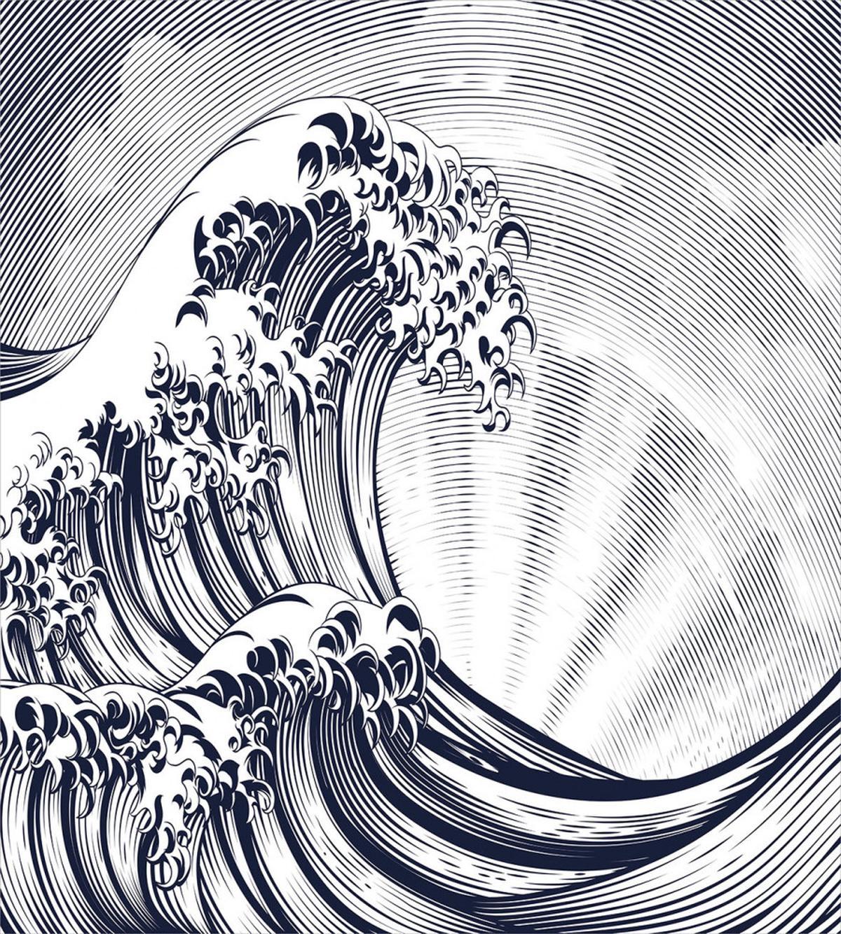 Oriental Japanese Waves — Pattern