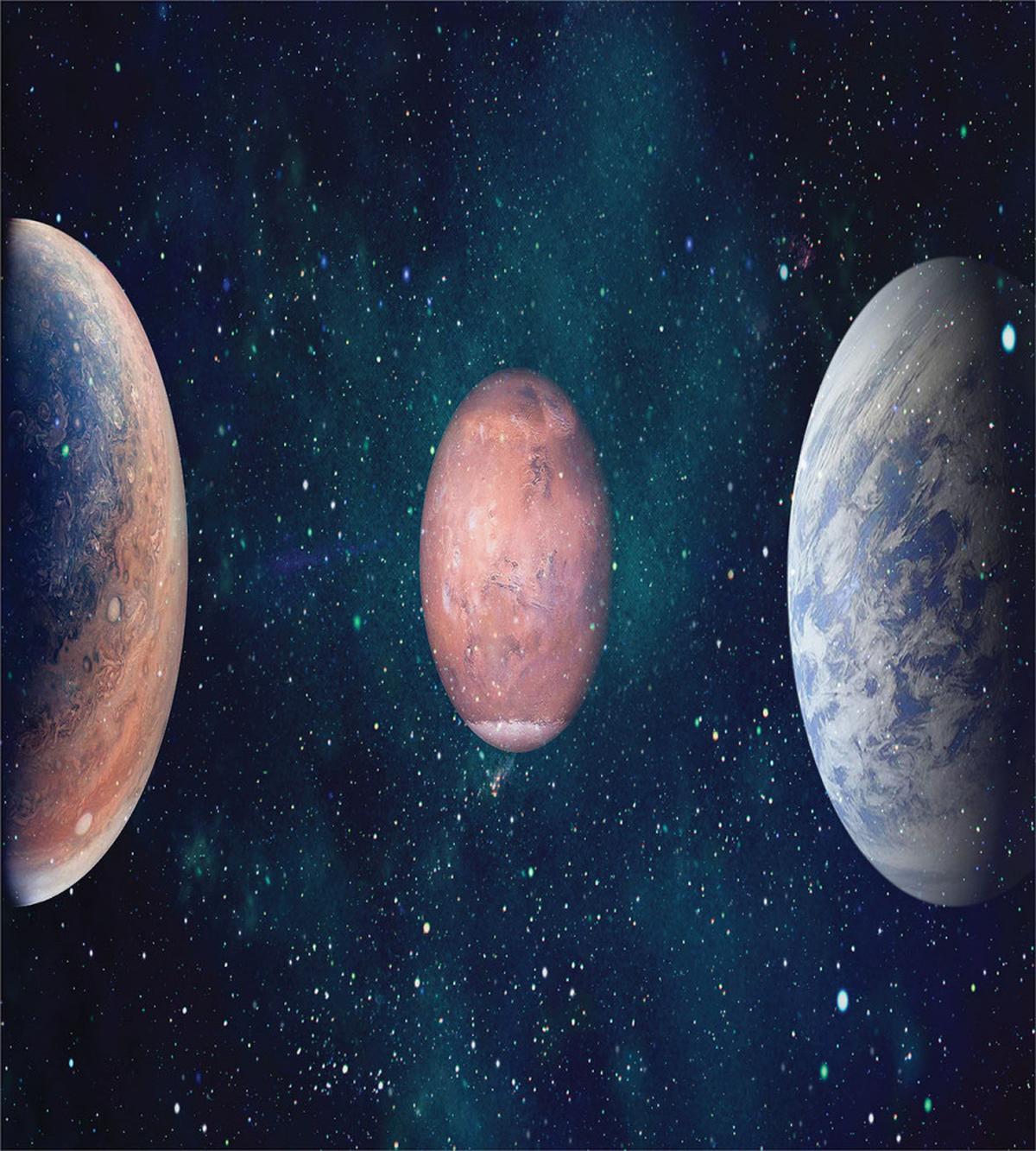 Planets Starry Galaxy Space — Pattern