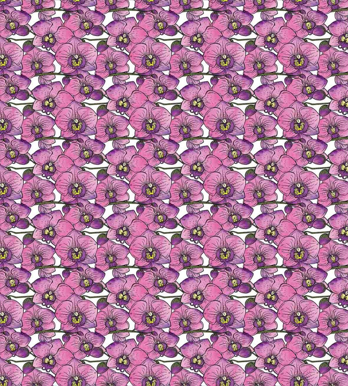 Exotic Orchid Blossoms — Pattern