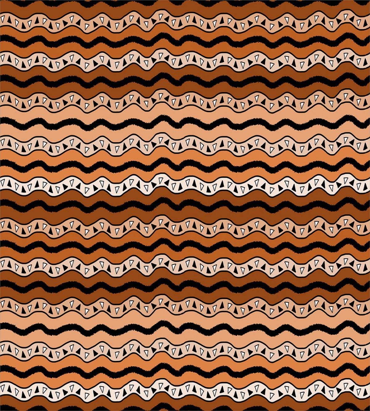 Tribal Wavy Lines — Pattern