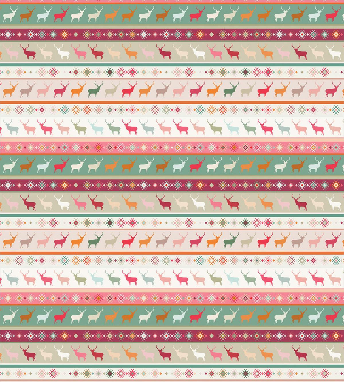 Colorful Strips Reindeer — Pattern