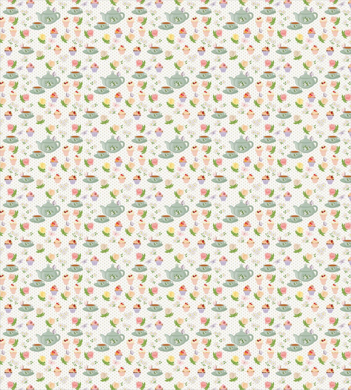 Polka Dots Cupcake Tea — Pattern