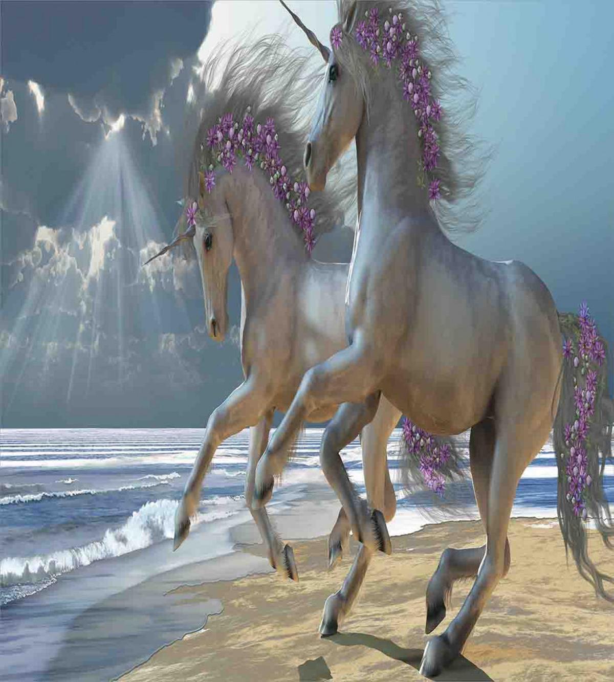 Flower Adorned Mane Horse — Pattern