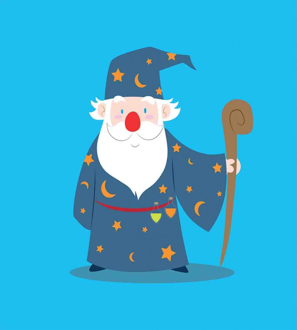 Old Man with Magic Staff — Pattern