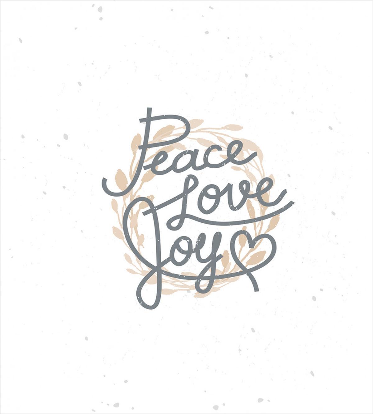 Lettering Love Joy Words — Pattern