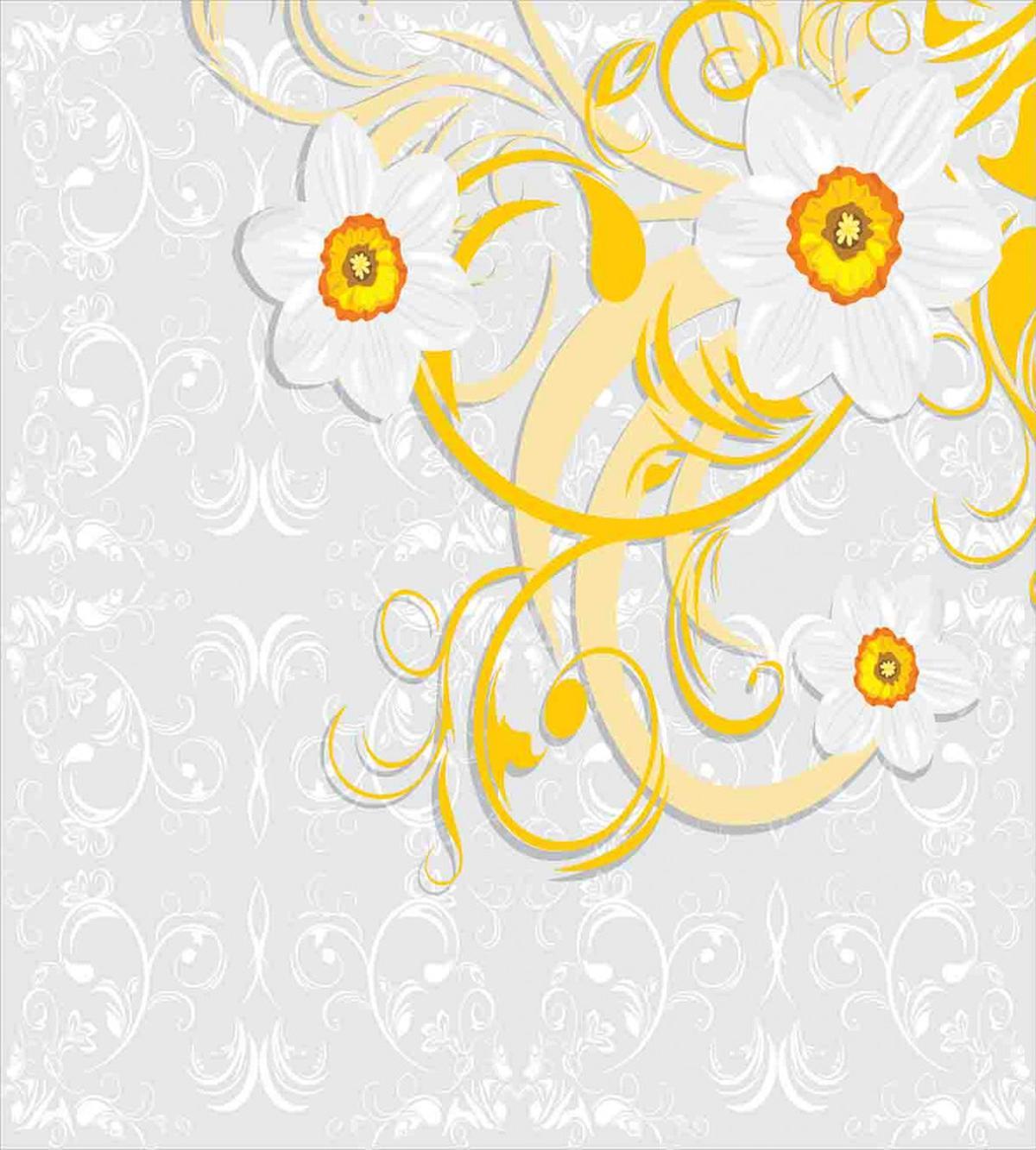 Daffodils Ornaments Art — Pattern