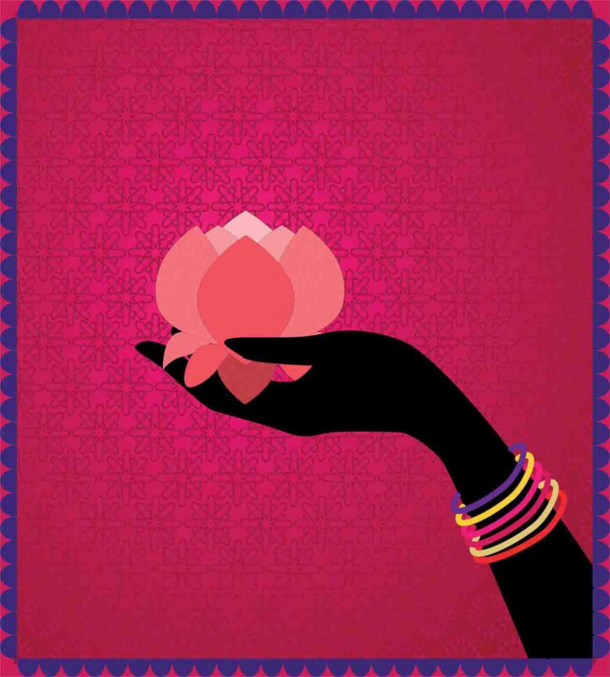 Woman Hand Silhouette — Pattern