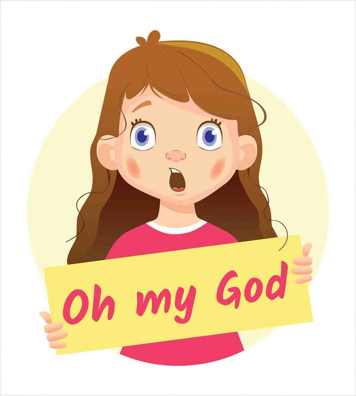 Surprised Cartoon Girl — Pattern