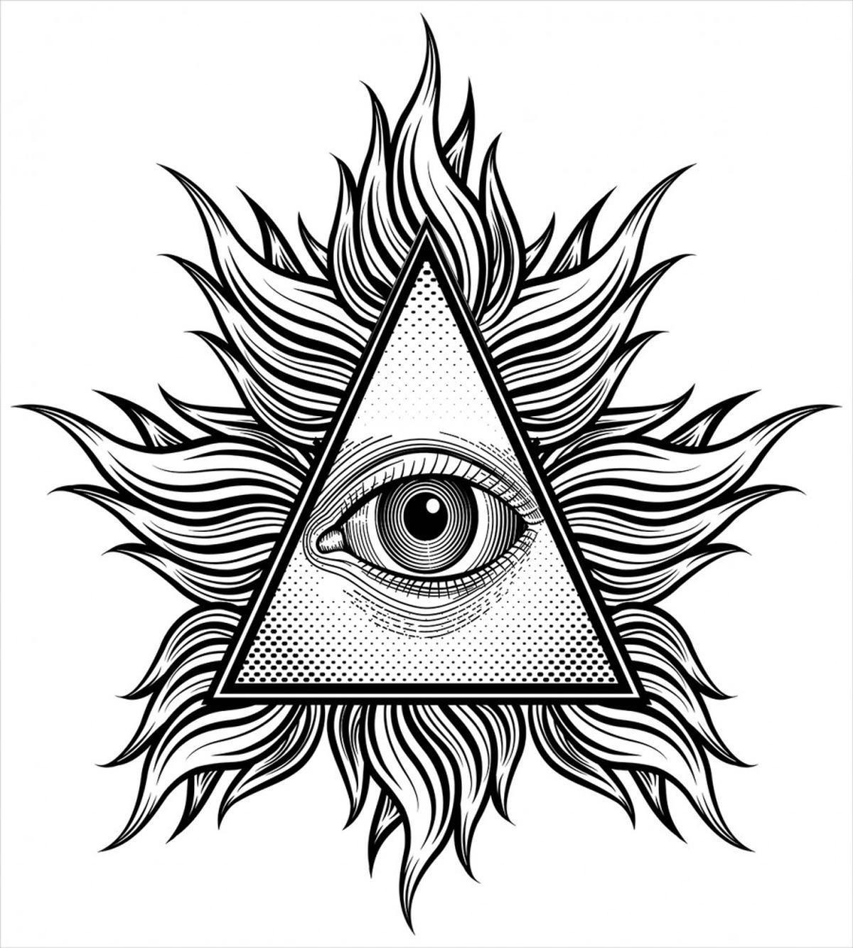 Triangles Tattoo Style Pattern — Pattern