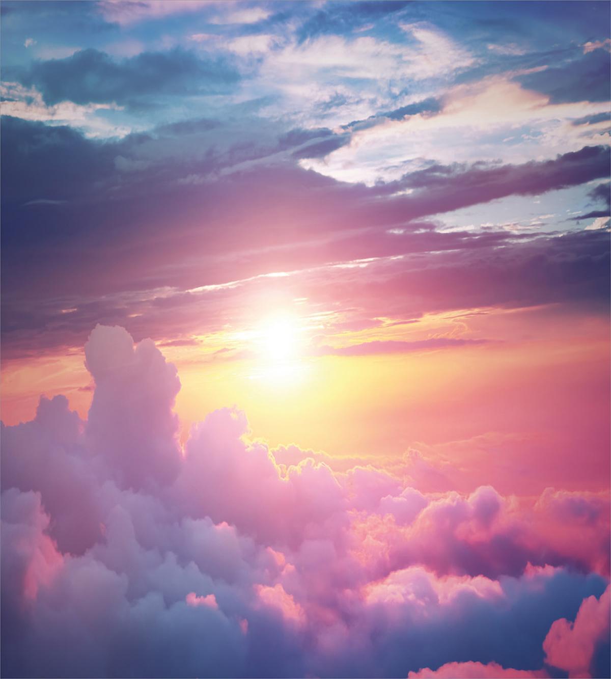 Surreal Sky Fluffy Clouds — Pattern