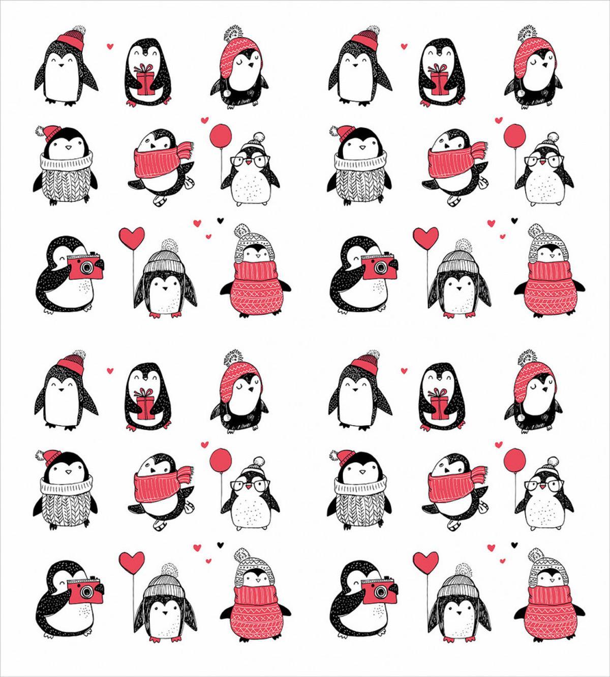 Penguins Merry Xmas — Pattern