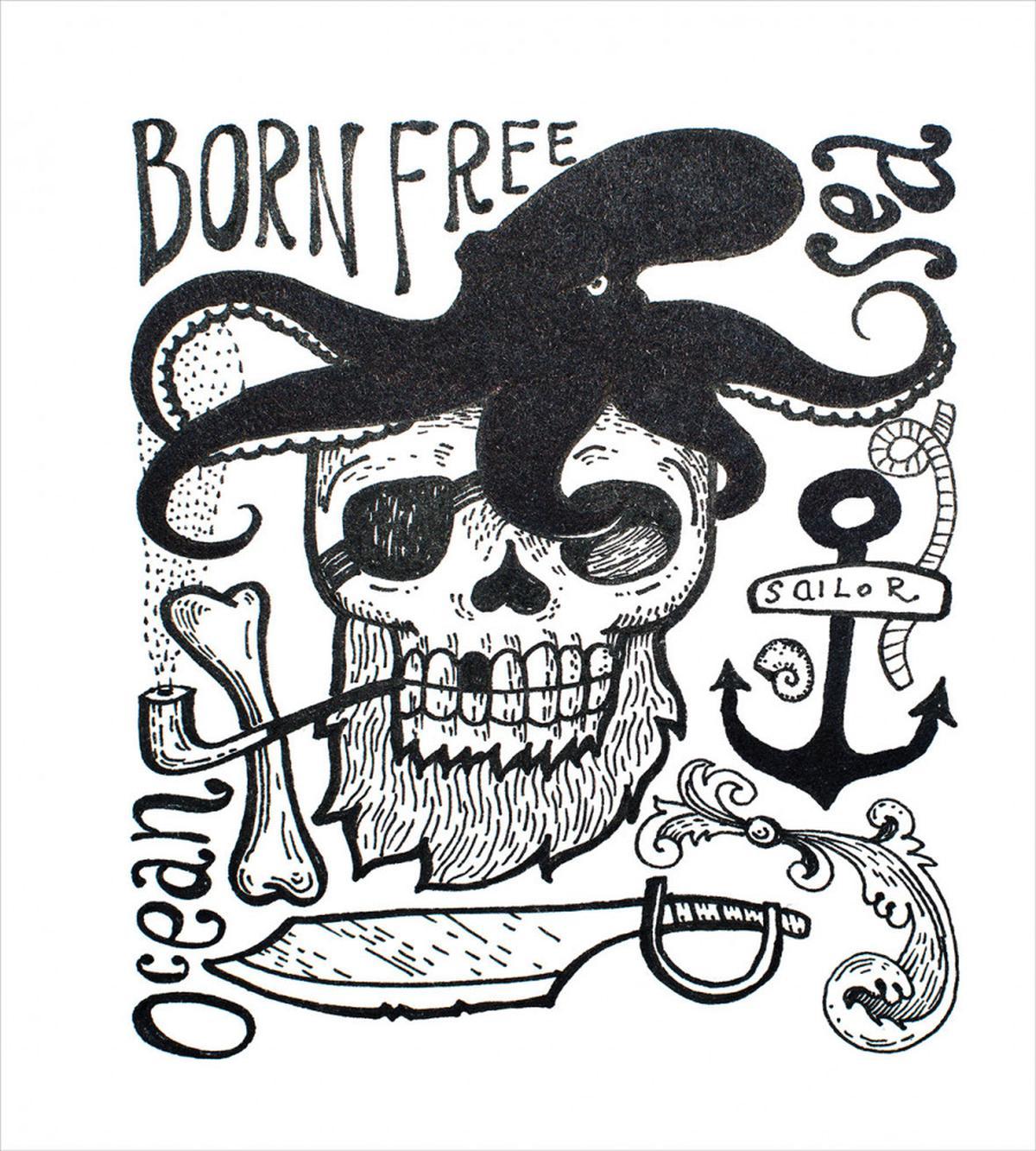 Pipe Smoker Skull — Pattern