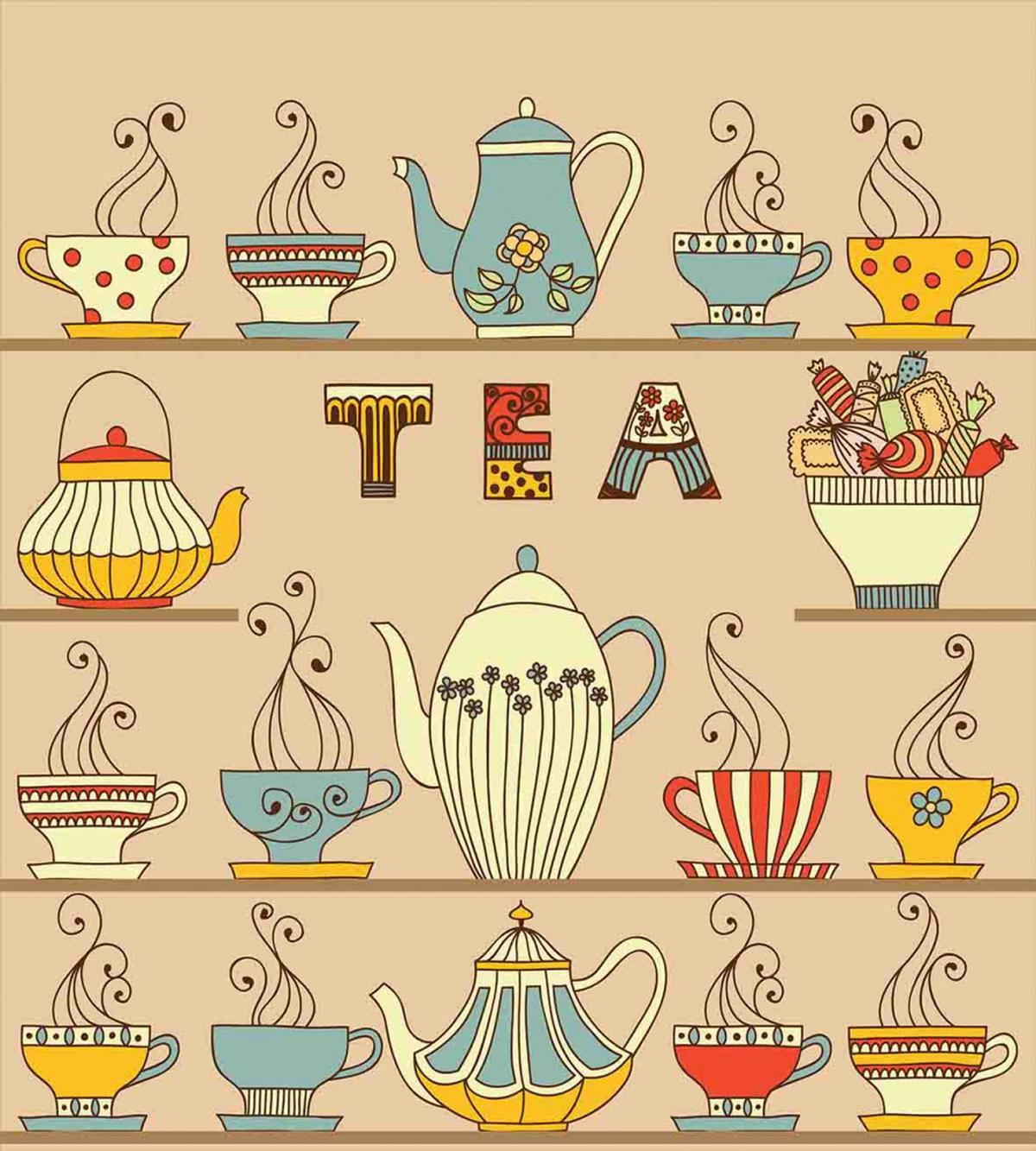 Colorful Retro Ornament Text — Pattern