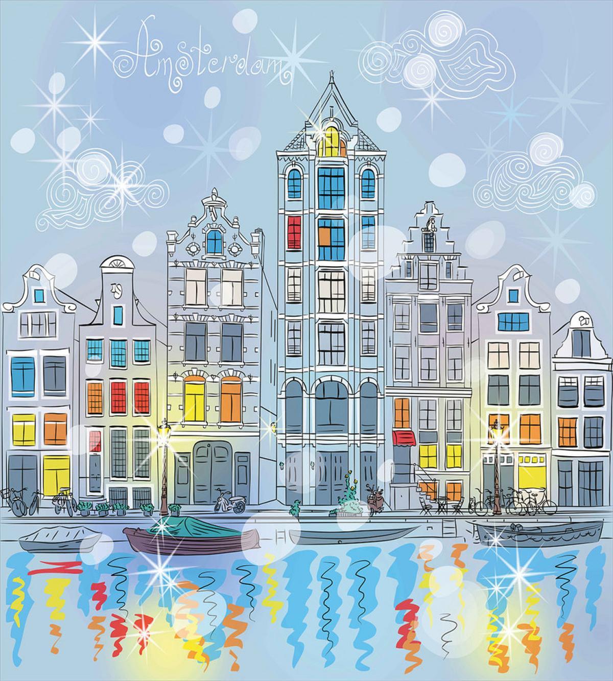 Amsterdam Canal Xmas — Pattern