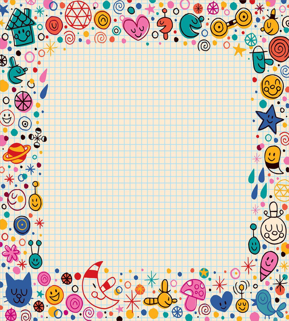 Happy Doodle Frame — Pattern