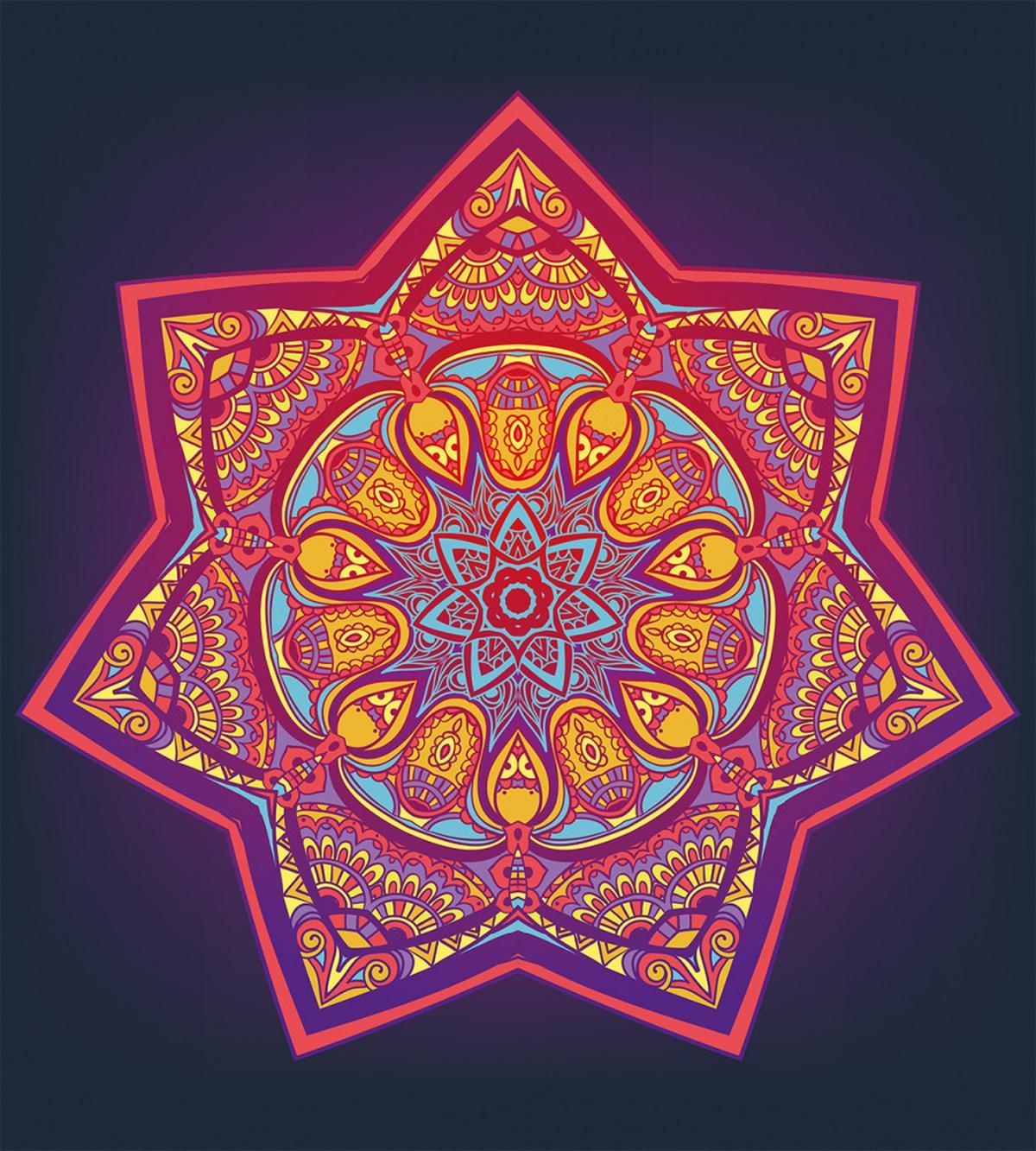 Geometric Tibetan Mandala — Pattern