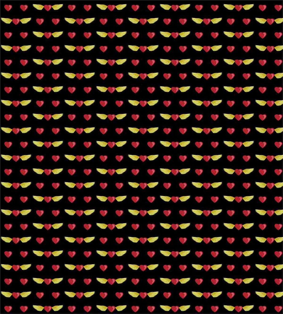 Love Art Heart on Dark — Pattern