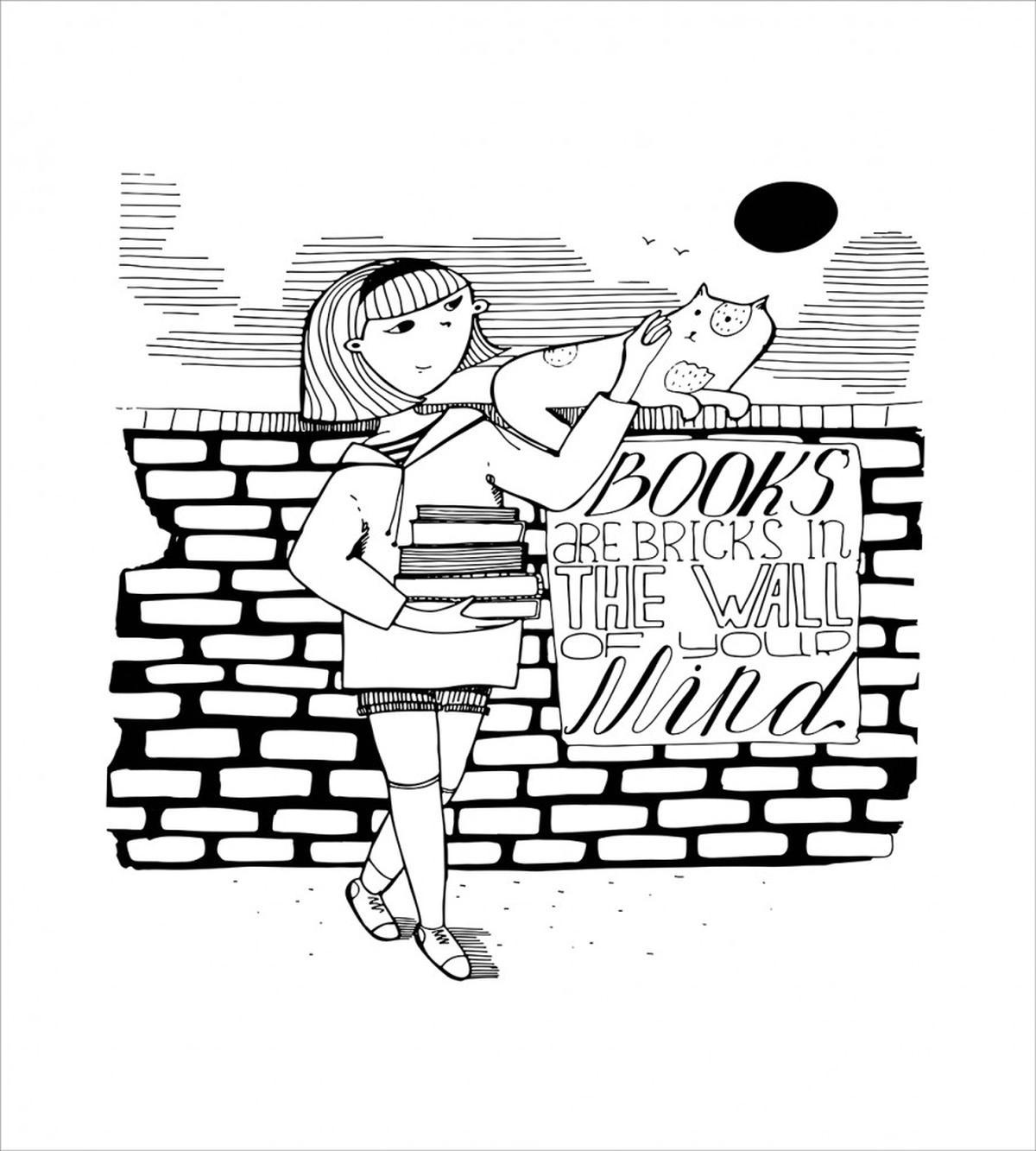 Books are Bricks in Wall — Pattern