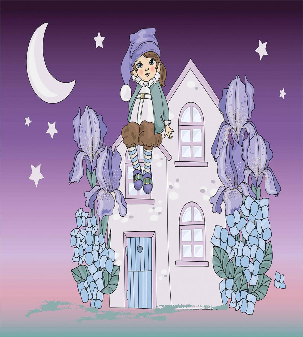 Nursery Dwarf Sits on House — Pattern