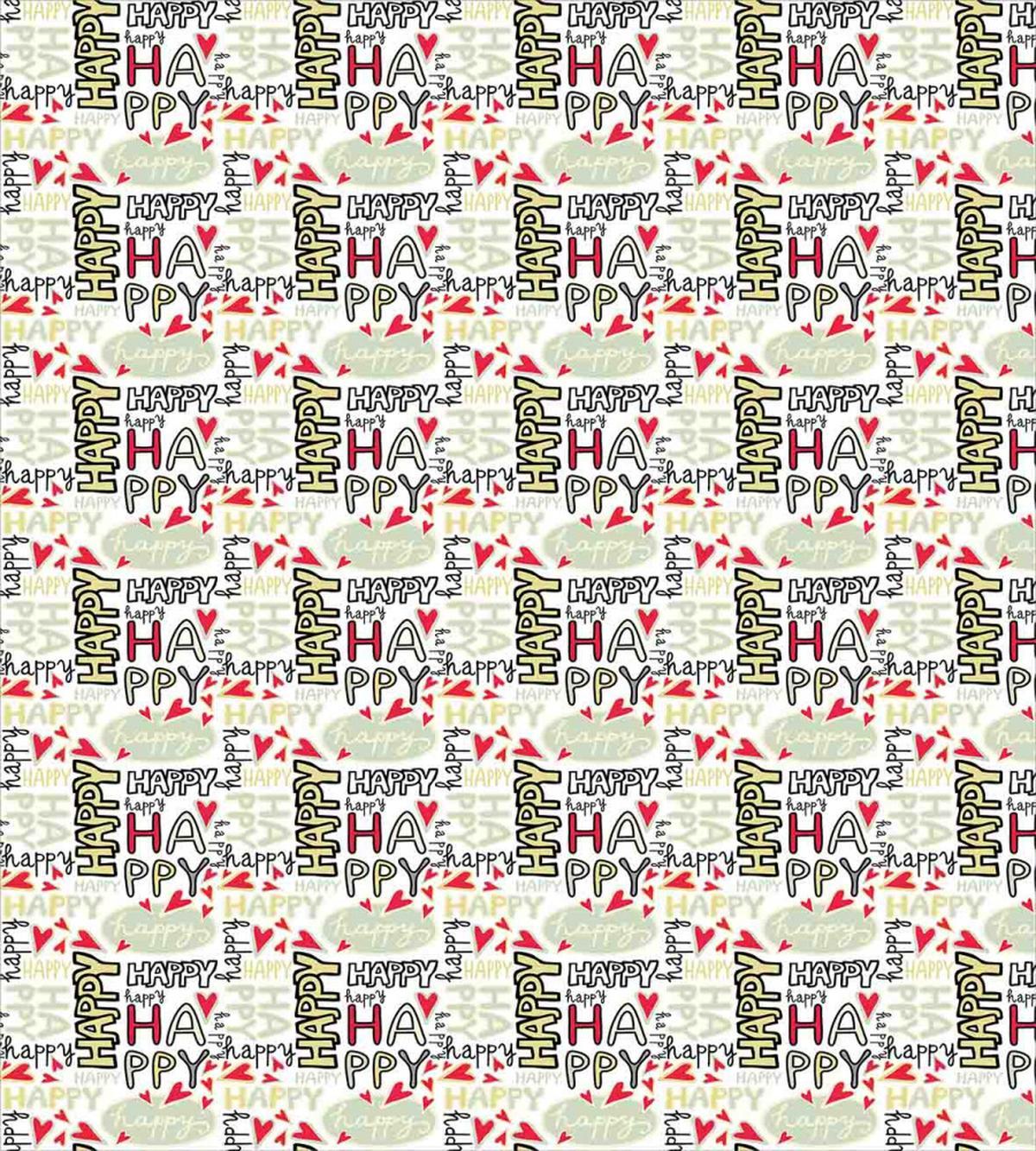 Happy Words with Hearts — Pattern