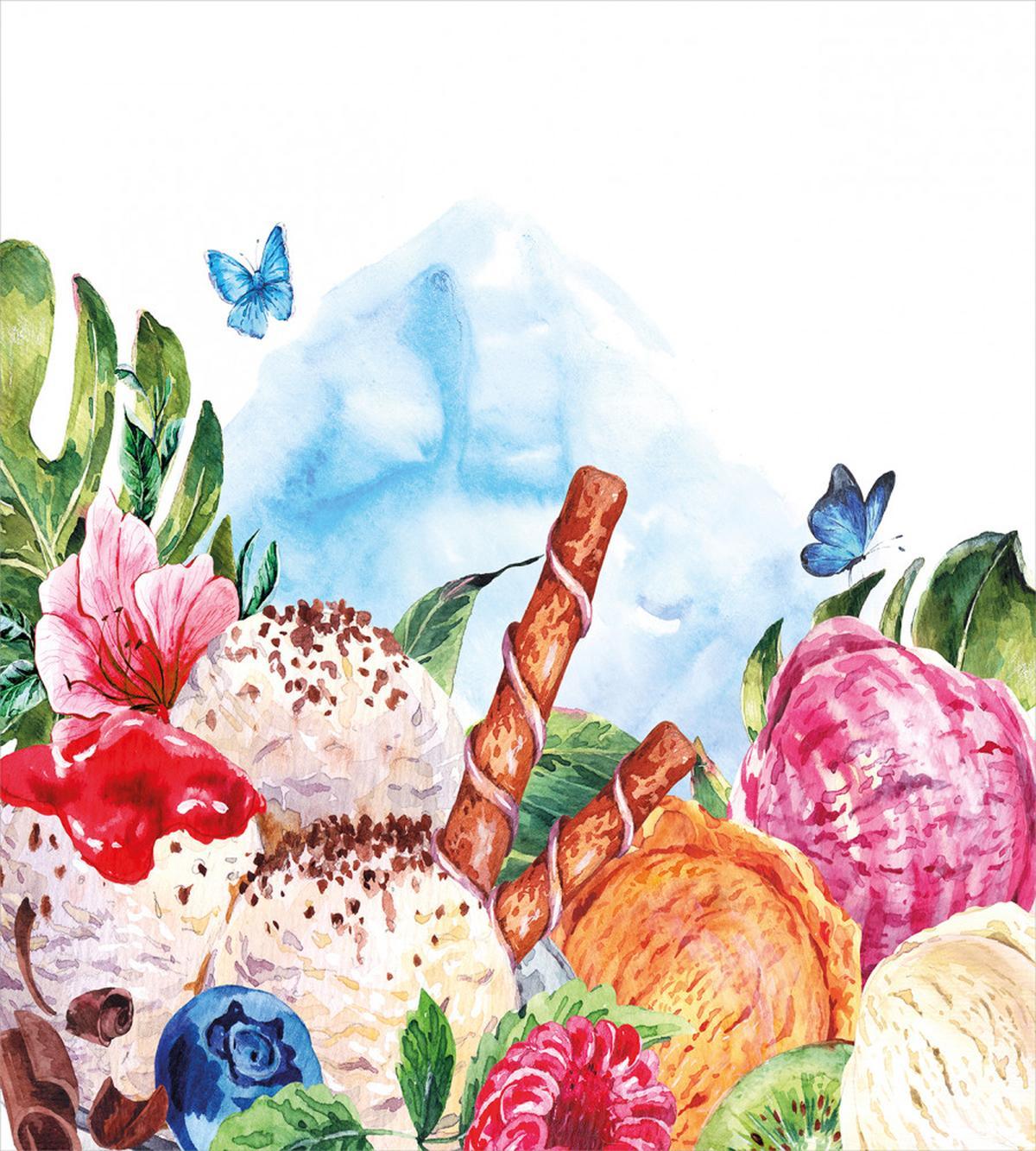 Dessert and Flower Art — Pattern
