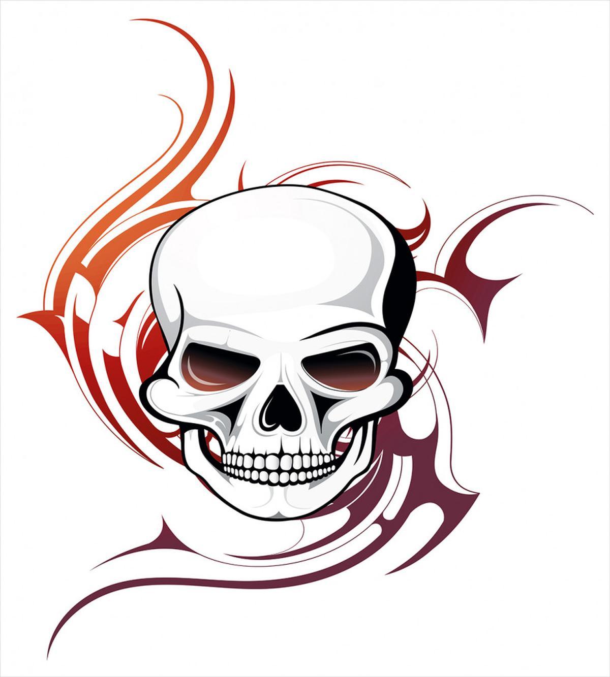 Scary Wild Skull Tribal — Pattern