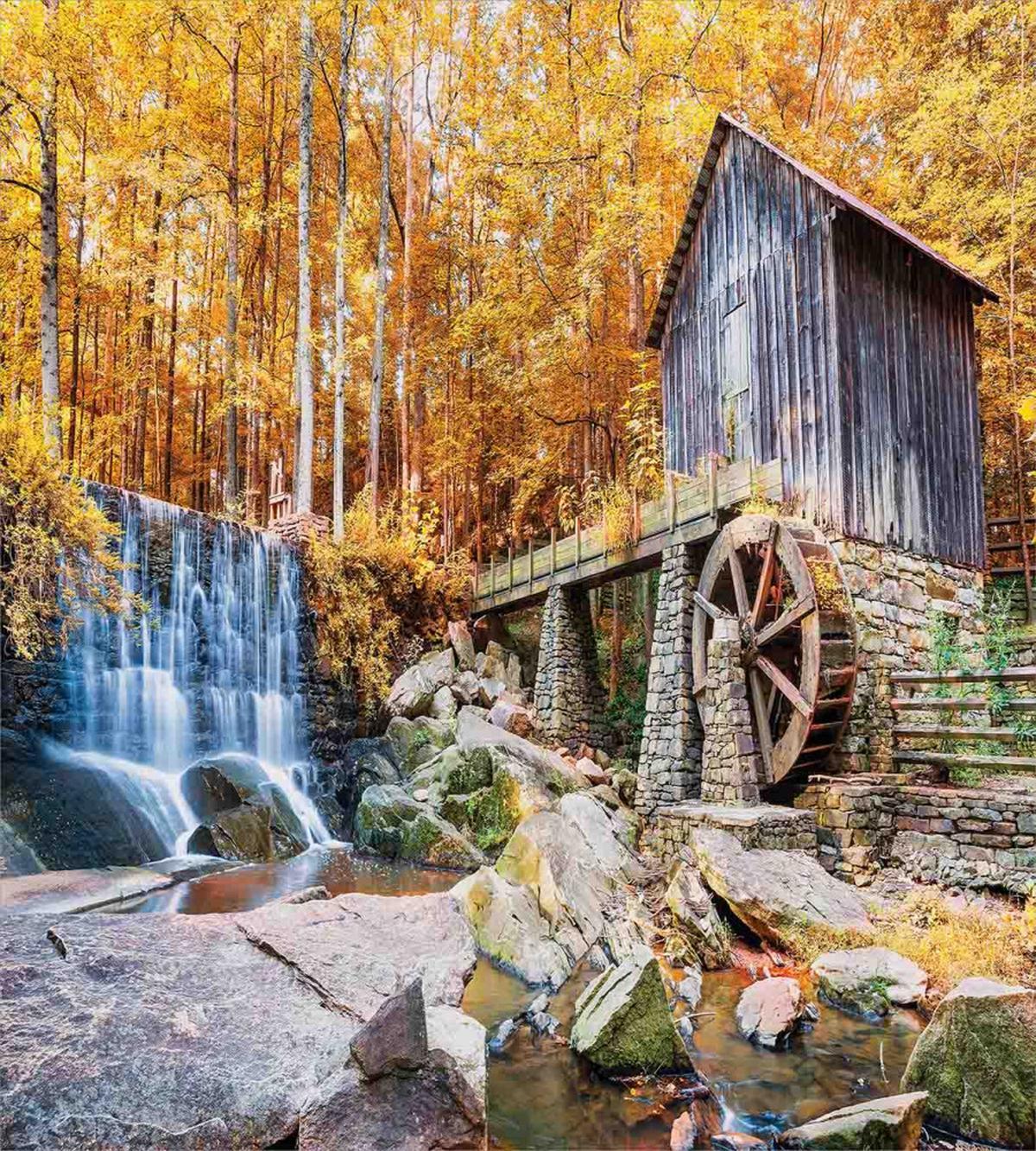 Historic Mill Autumn — Pattern