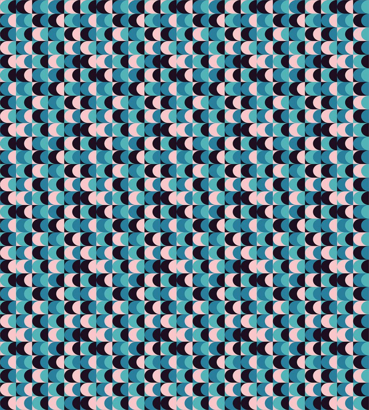 Grunge Half Rounds Motif — Pattern