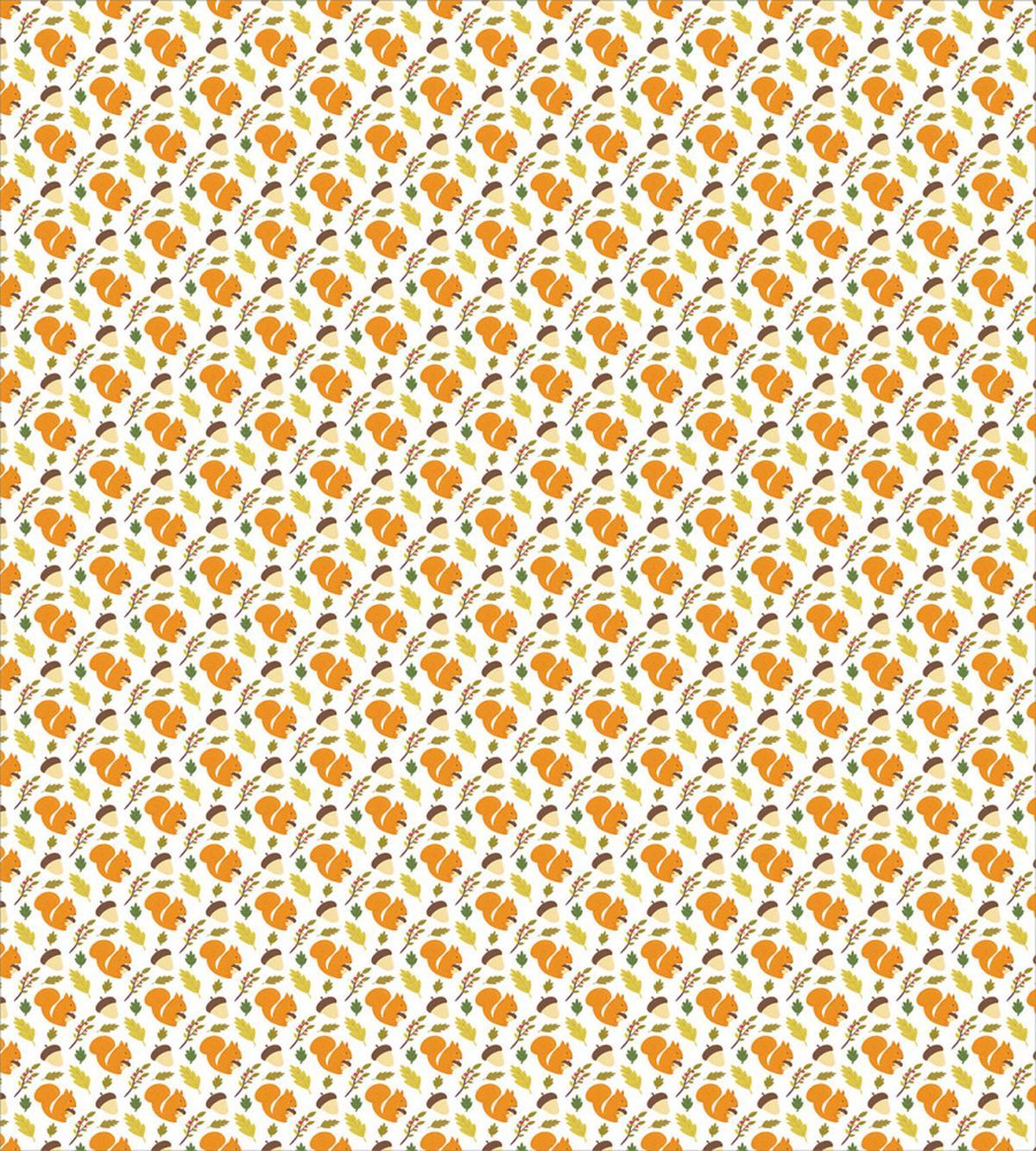 Leaves Berries Acorns Nuts — Pattern