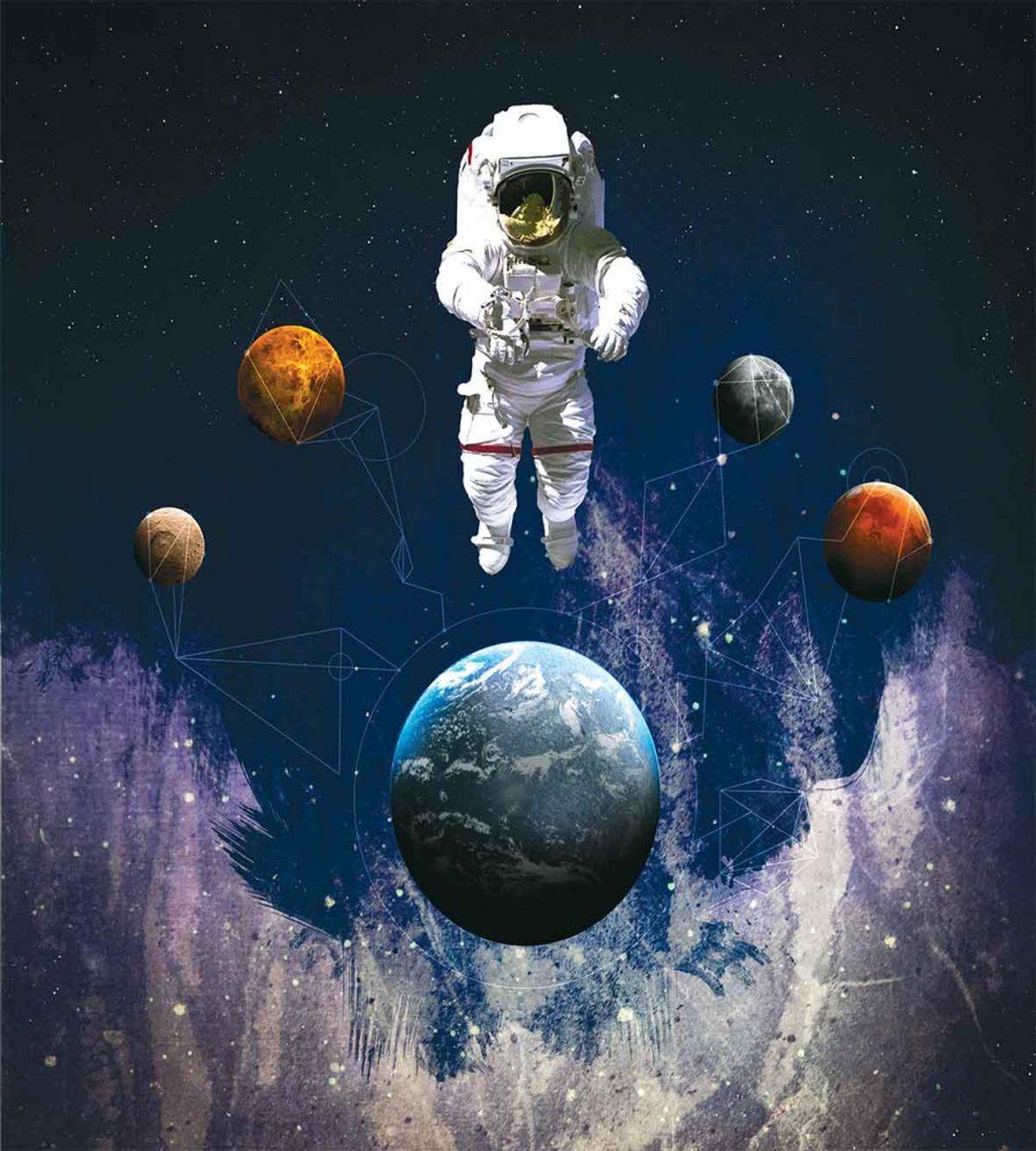 Planets Astronaut Space — Pattern