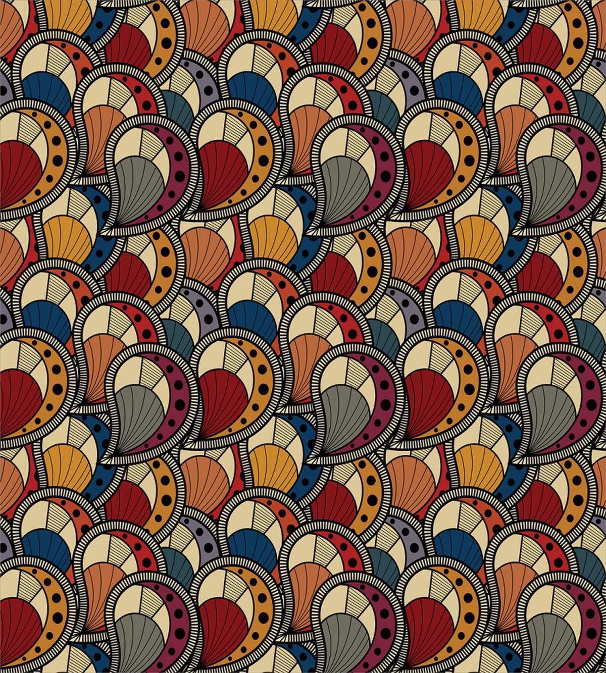 Abstract Paisley Motifs — Pattern