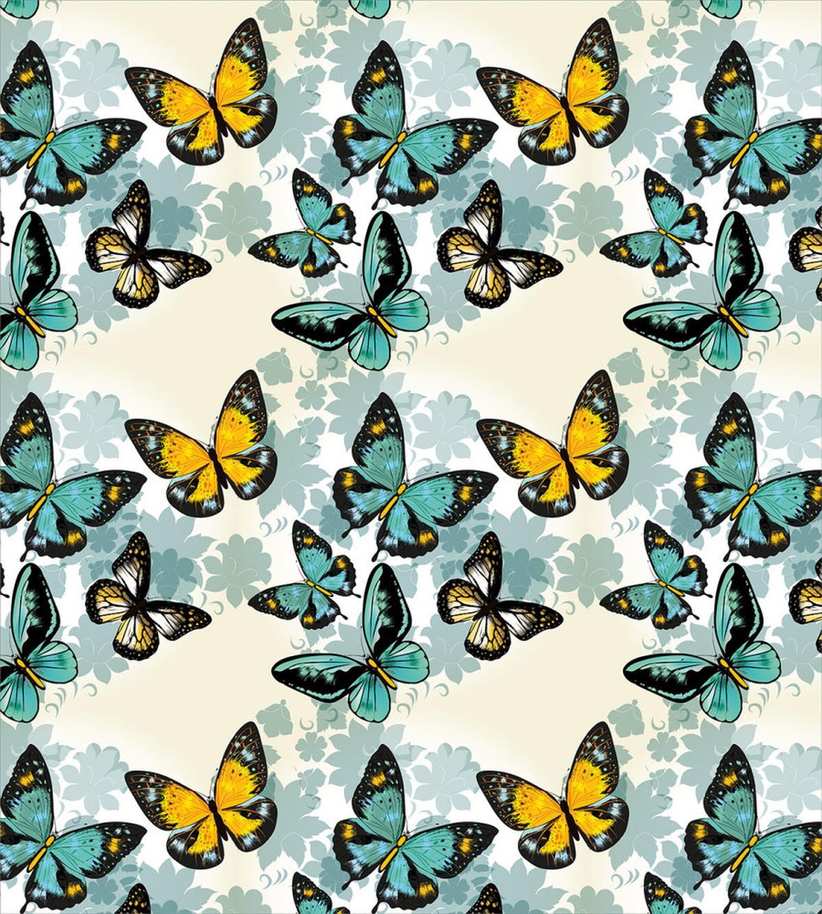 Moth Floral Silhouettes — Pattern