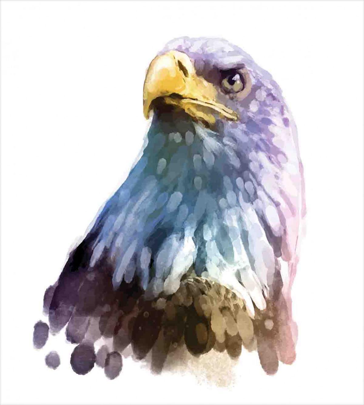 Watercolor Bald Eagle — Pattern