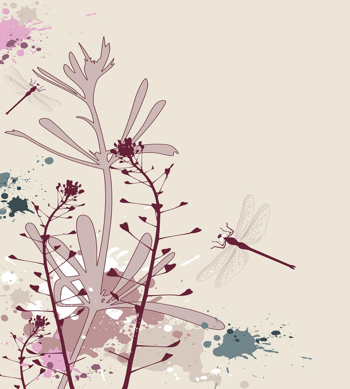 Grunge Drangonfly — Pattern