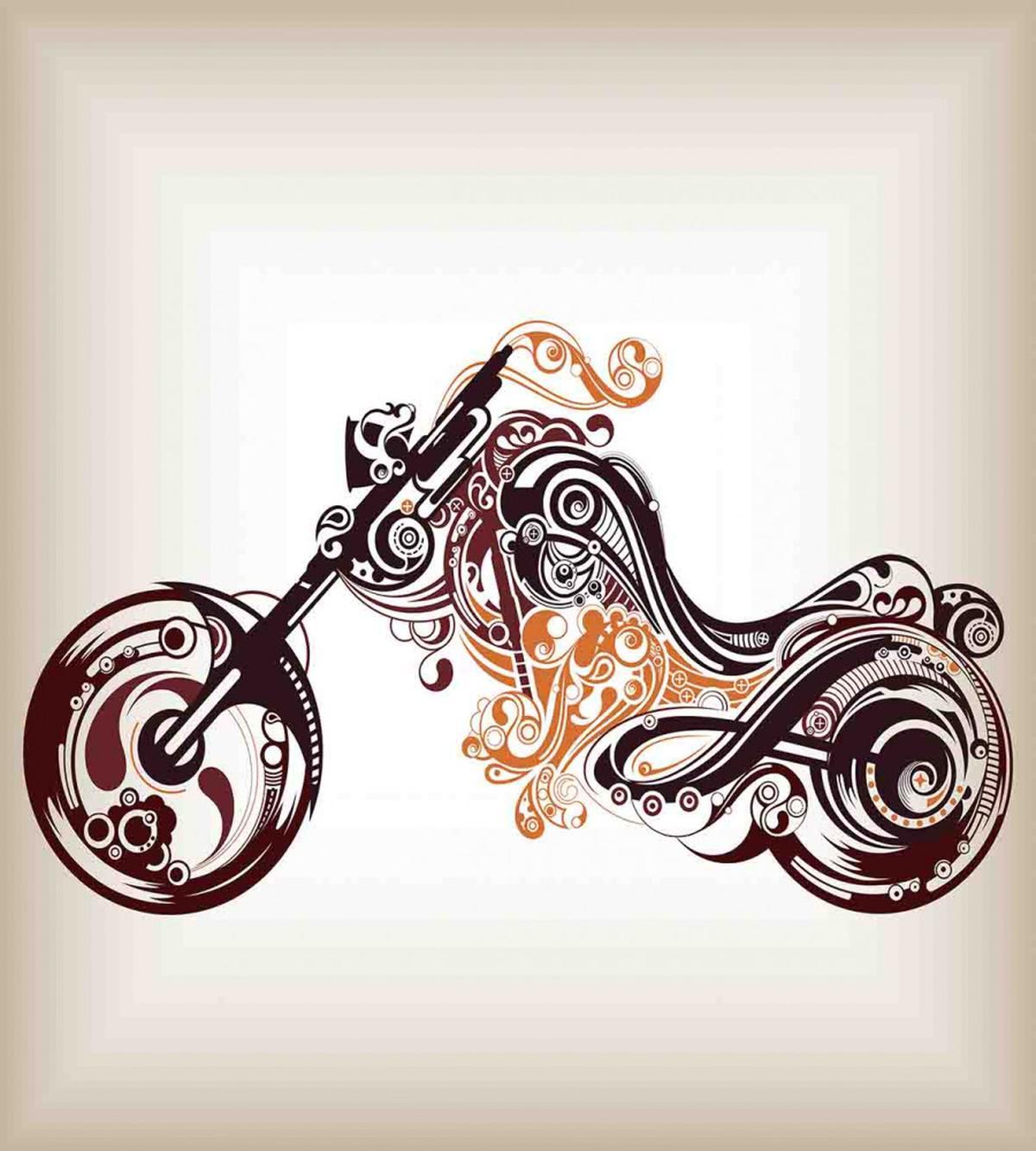 Curvy Floral Bike — Pattern