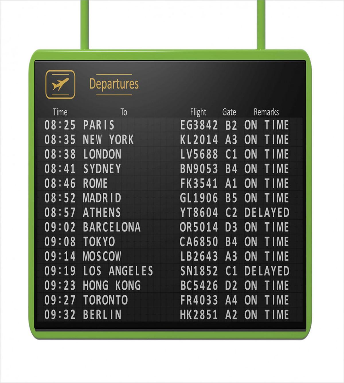 Flight List Departure Board — Pattern