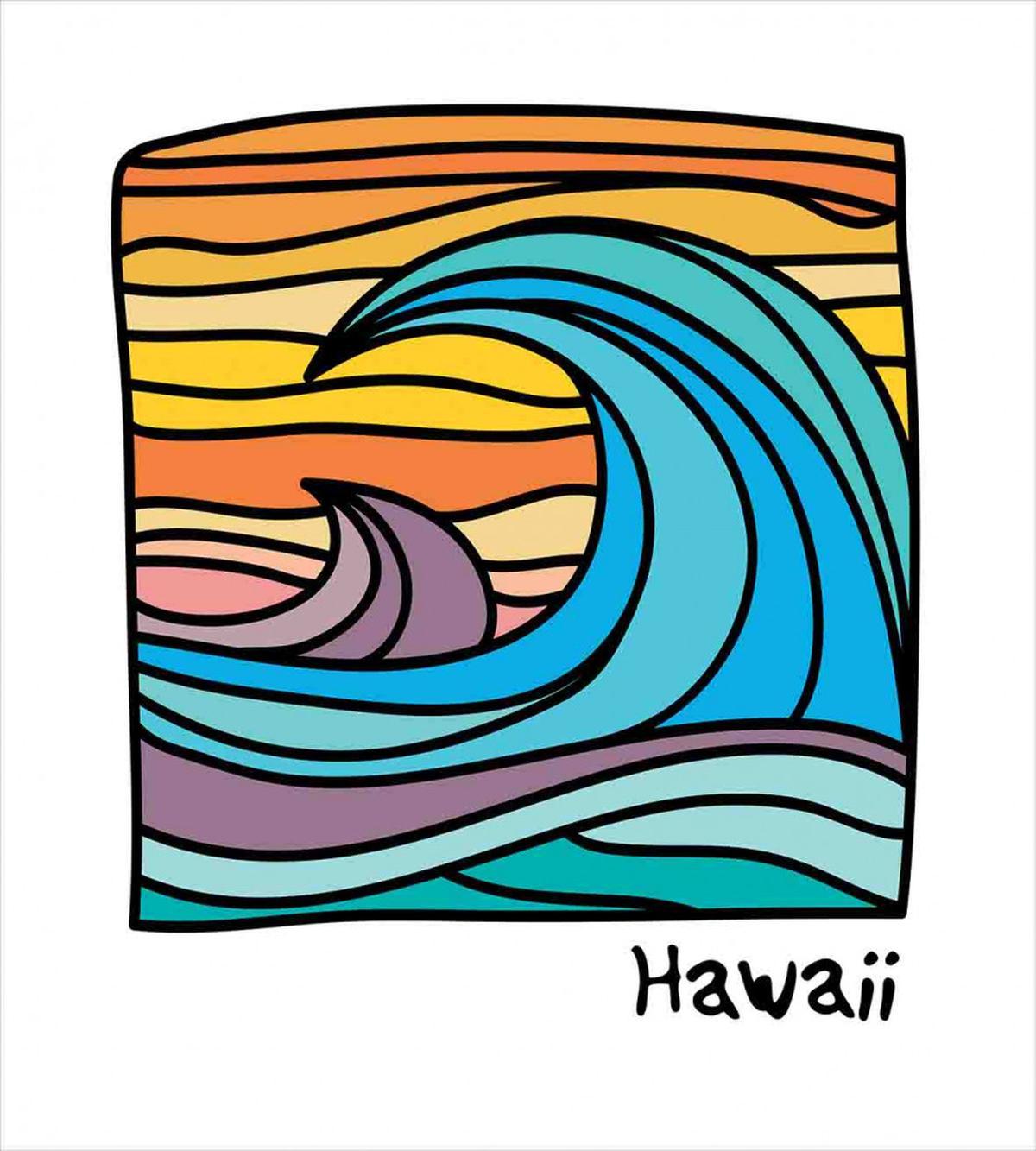 Abstract Ocean Waves Art — Pattern