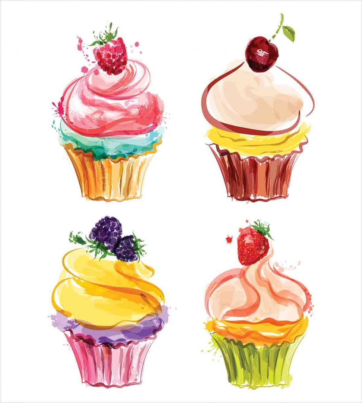 Pastel Watercolor Bakery — Pattern