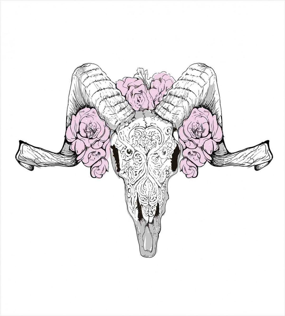 Roses with Bones Bohemian — Pattern