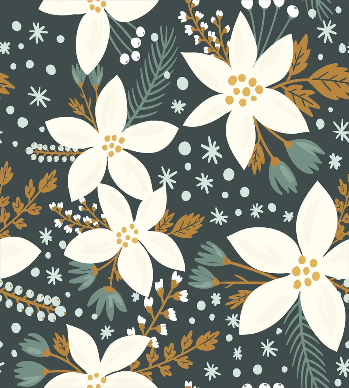 Poinsettia Blossoms Art — Pattern