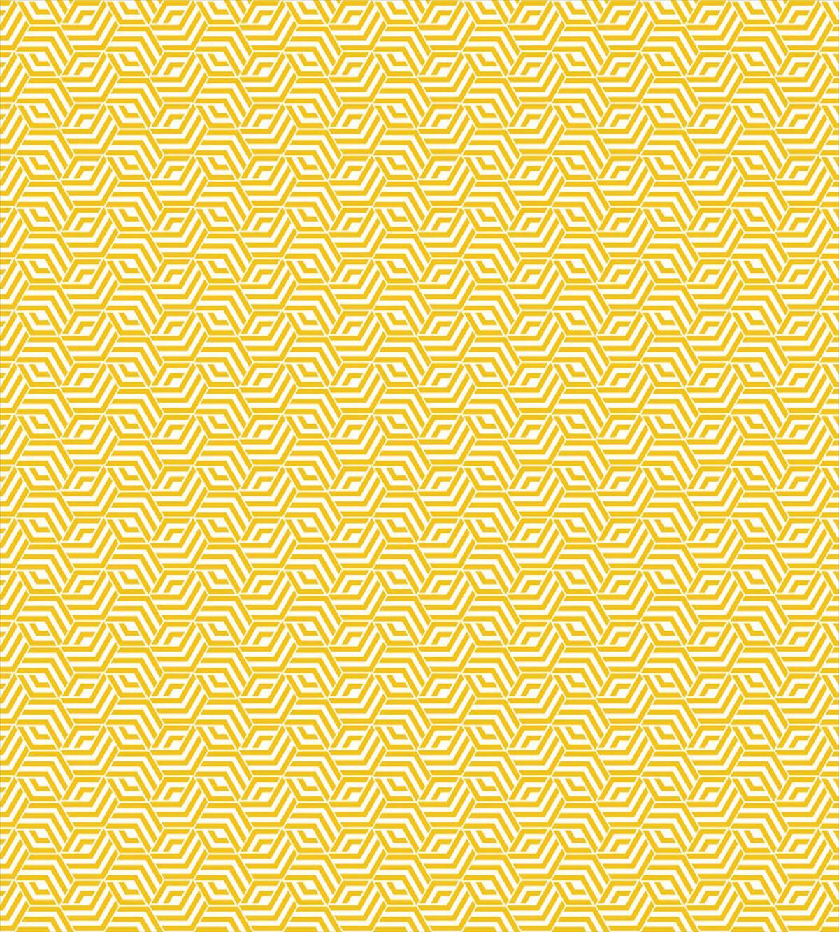 Hexagons Yellow Chevron — Pattern