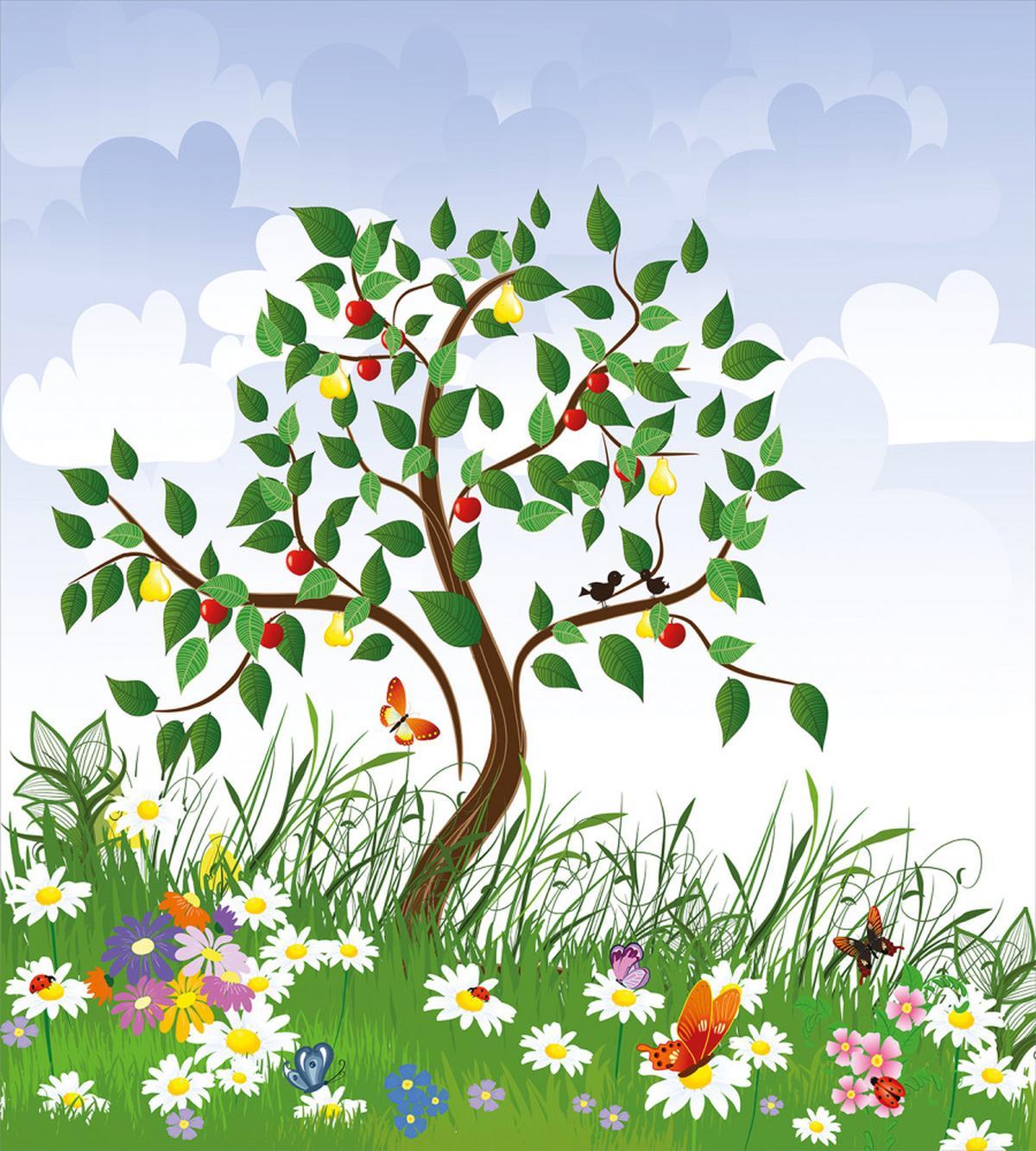 Cartoon Garden Colorful — Pattern