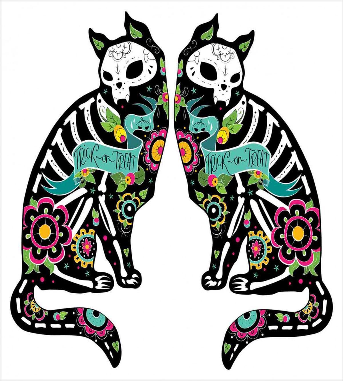 Skeleton Cats Skull — Pattern