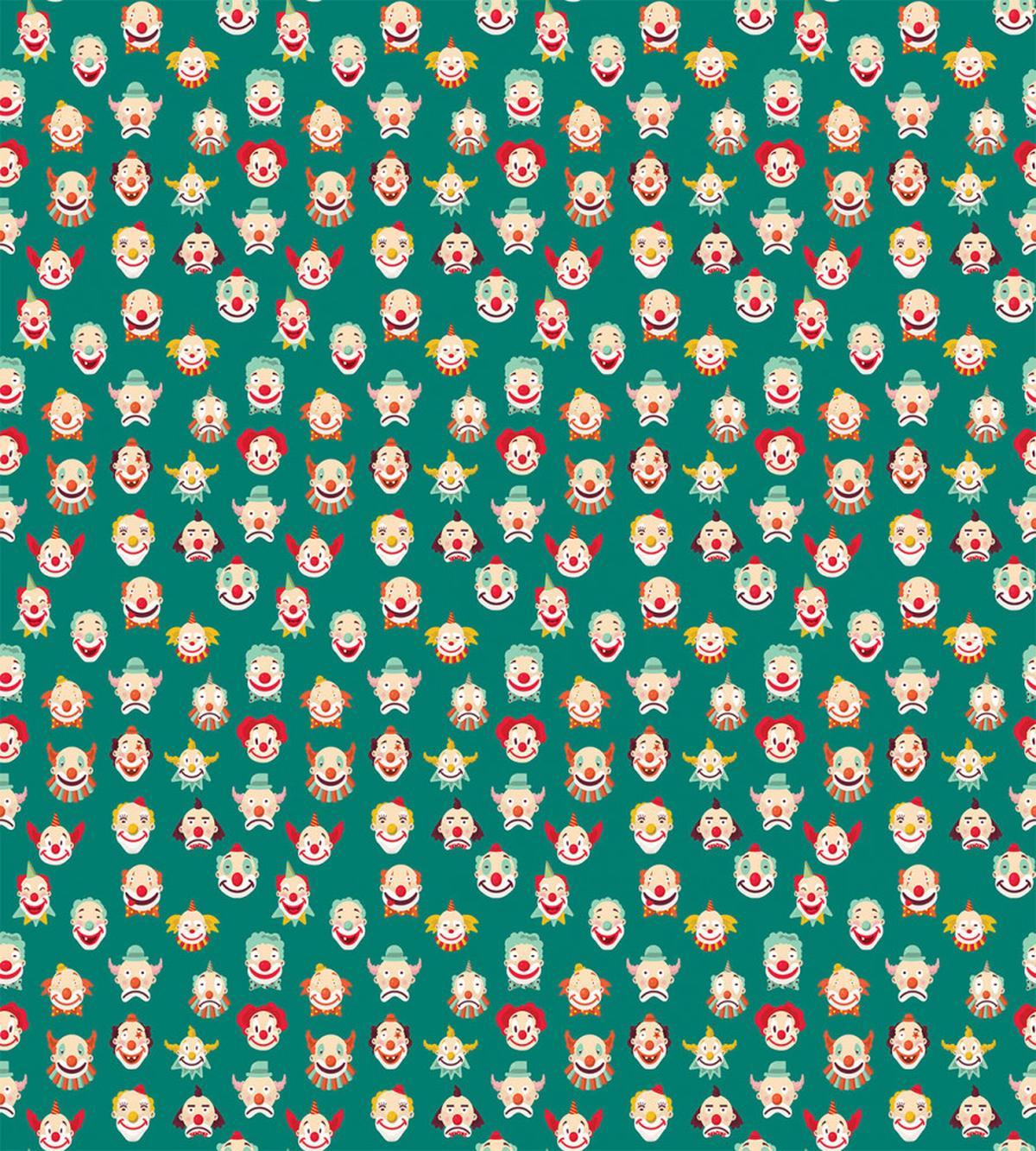 Sad and Happy Clown Faces — Pattern